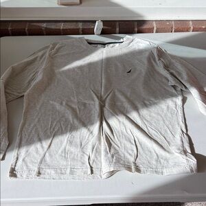 Nautica Men's Light Gray Long Sleeve Tee